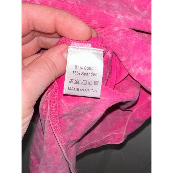 Jess Lea Pink Acid Wash Oversized Tee - Picture 7 of 7